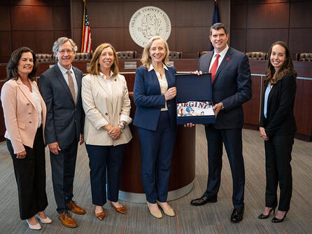 Virginia Gov. Abigail Spanberger, L3Harris VP Mark Farley, and state and local leaders make announcement