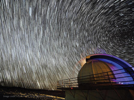 The Ground-Based Electro-Optical Deep Space Surveillance System is responsible for tracking thousands of objects in space. The telescope is positioned at White Sands Missile Range, New Mexico. Image credit: U.S. Air Force, Tech. Sgt. David Salanitri)