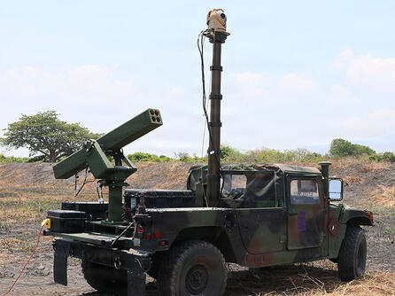 A U.S. Army VAMPIRE system, assigned to Bravo Battery, 1st Battalion, 51st Air Defense Artillery Regiment, 7th Infantry Division/Multi-Domain Command – Pacific at Exercise Balikatan 2026