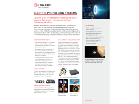 Electric Propulsion Data Sheet Teaser Image