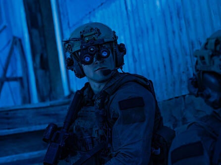 Military Police wearing BNVD Fused Night Vision Devices