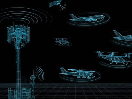 Airplanes and airport assets connect via network