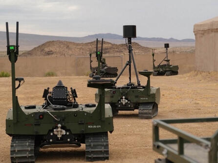 CORVUS-RAVEN counter-drone capability mounted on ARX Robotics UK GEREON UGVs