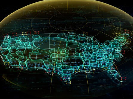 L3Harris concept graphic networks across America