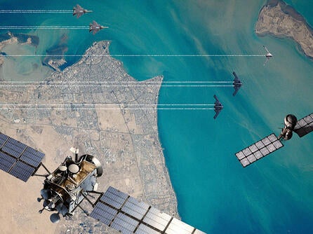 Concept of multiple communications pathways to aircraft including satellite