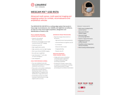 WESCAM MX™-15D RSTA Sell Sheet