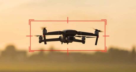 Drone in tracking sights