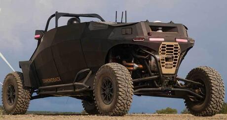 Diamondback vehicle in sand