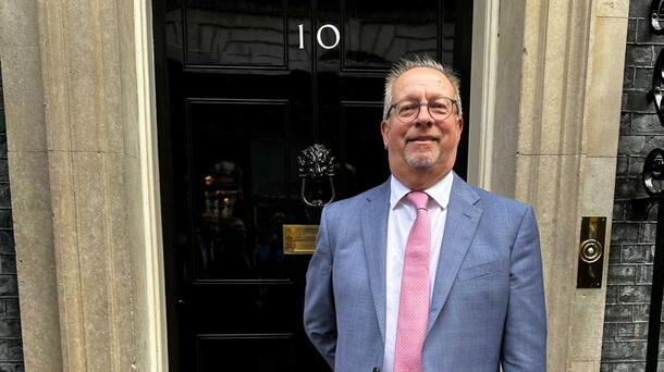 L3Harris' Keith Norton, VP & GM of L3Harris Communications Systems UK at No. 10 Downing St., London, UK