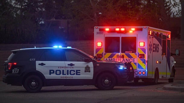 Edmonton police and ambulance, Alberta Canada