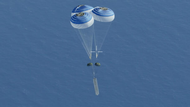 Target flies above water in a U.S. missile test