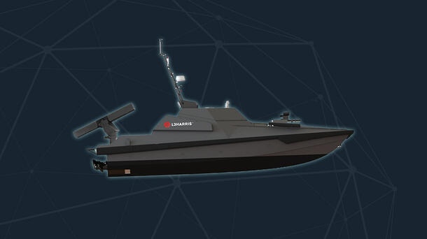 Rendering of Shadow Fox uncrewed surface vehicle