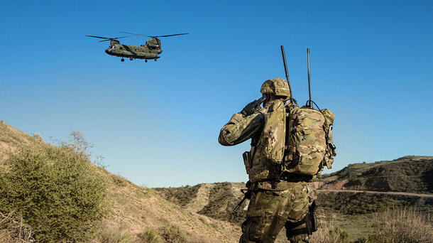 Chinook helicopter air-to-ground communications with prc-158