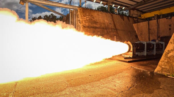 Aerojet Rocketdyne and Kratos Successfully Hot-fire Zeus 2 Advanced Large Solid Rocket Motor