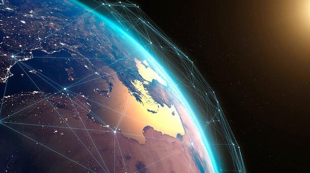 Networks connect across the planet earth