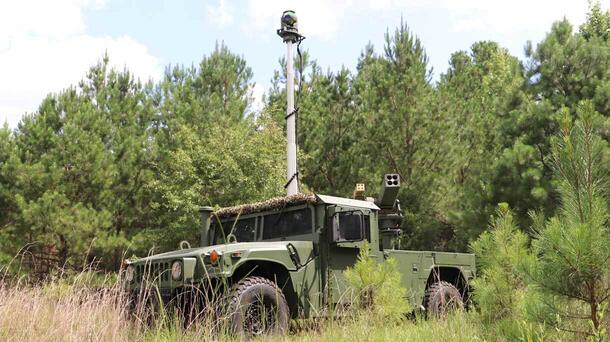 humvee with VAMPIRE is a self-contained precision guided weapon system