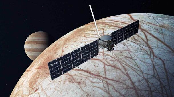 Satellite over planet