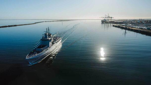 Ship at sea. Photo credit: CIVMEC