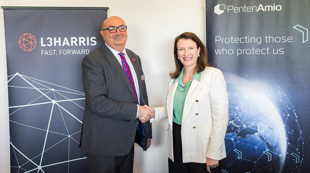 L3Harris and PentenAmio representatives at the signing ceremony at MilCIS 2025 in Canberra, Australia