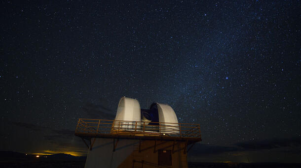 Facility with night sky