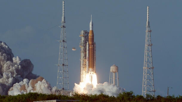 Artemis II launches from earth