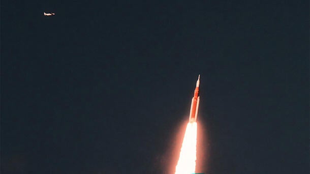Airborne Imaging with WESCAM MX Series EO/IR Systems capturing Artemis II launch