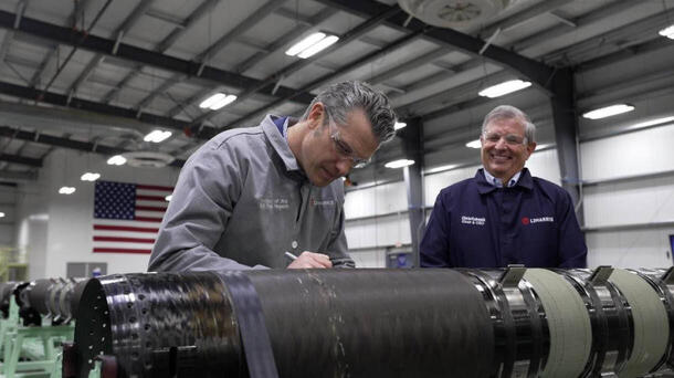 Secretary of War Pete Hegseth visited L3Harris’ PAC-3 propulsion facility in February