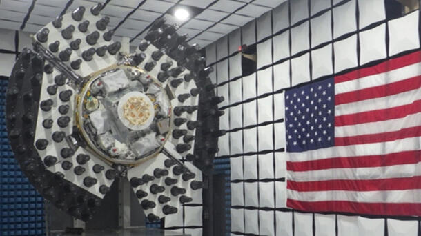 Navigation Technology Satellite - 3 (NTS-3) SV in chamber in Palm Bay, Florida prior to shipment