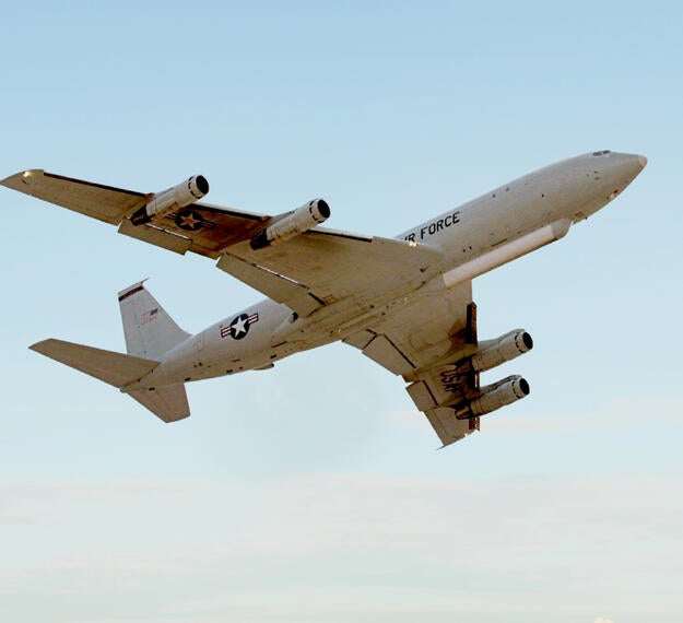 A US Air Force E-8C flying