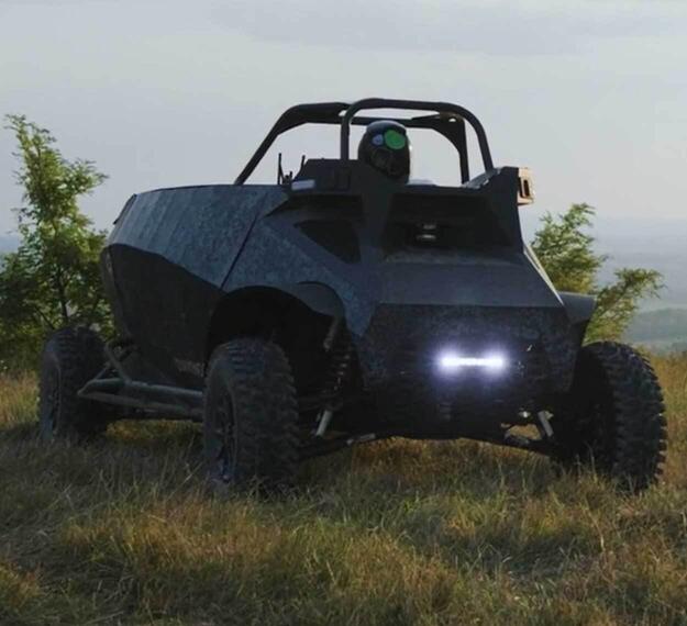 Diamondback Autonomous Ground Vehicle (AGV) or Unmanned Ground Vehicle (UGV) on sand
