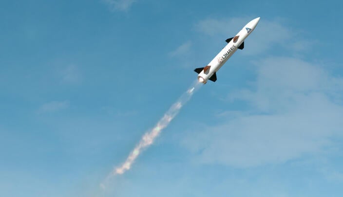 Rocket in flight