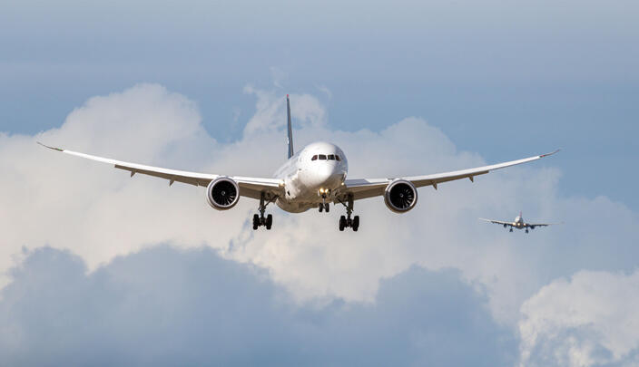 Airplane in flight