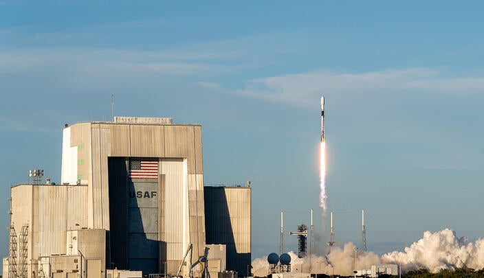 A launch emerges at Cape Canaveral Space Force Station
