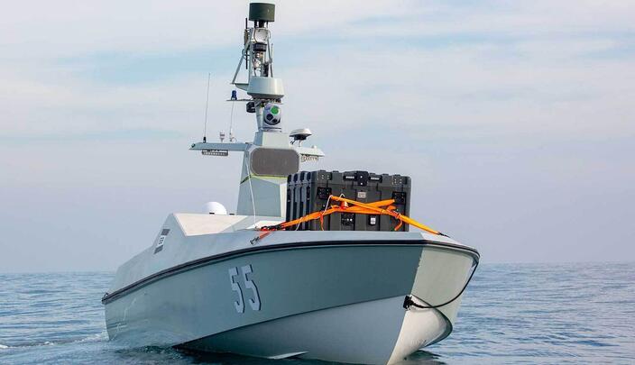 WESCAM turret on arabian fox at sea