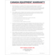 Canada Equipment Warranty