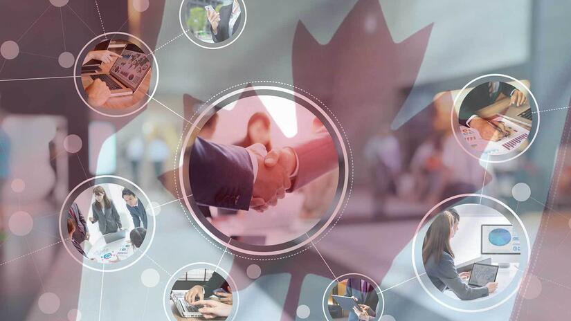 Supplier Diversity network with Canada flag