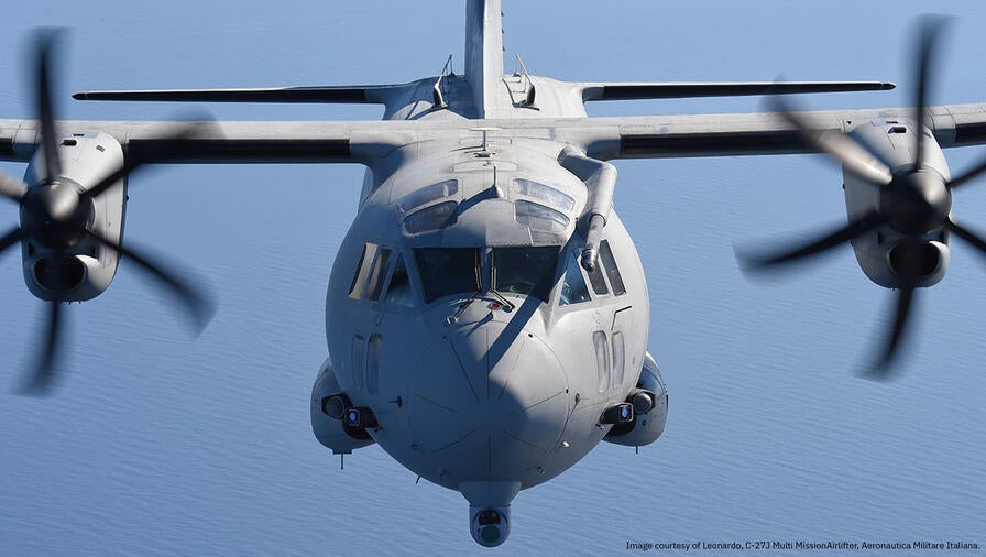Leonardo C-27J inflight front view
