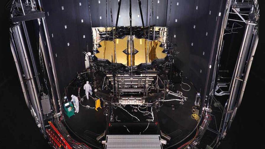 James Webb Space Telescope in testing chamber