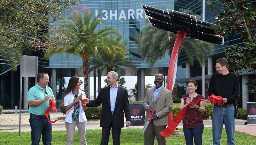 L3Harris Solar Tree Ribbon Cutting