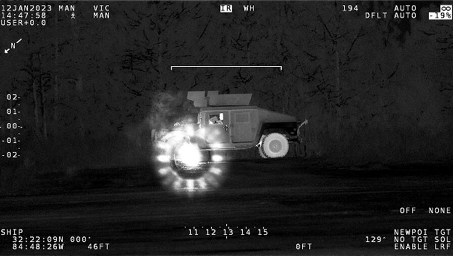 MWIR and Blended Camera views offer clear, stabilized image despite environmental challenges