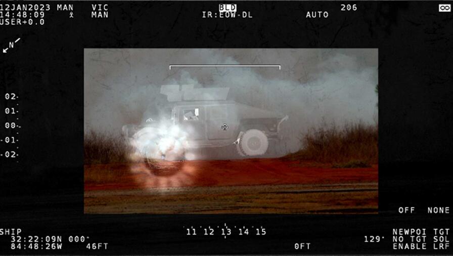 MWIR and Blended Camera views offer clear, stabilized image despite environmental challenges