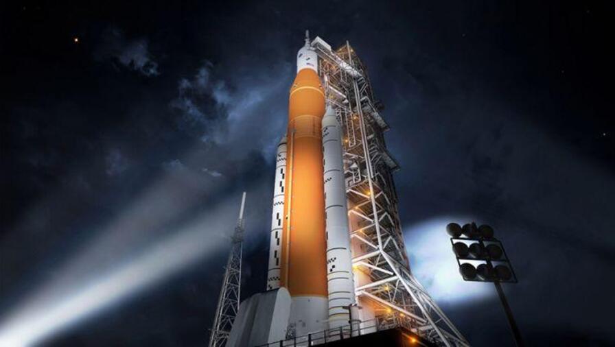 Artist rendition of NASA's Block 1 Space Launch System