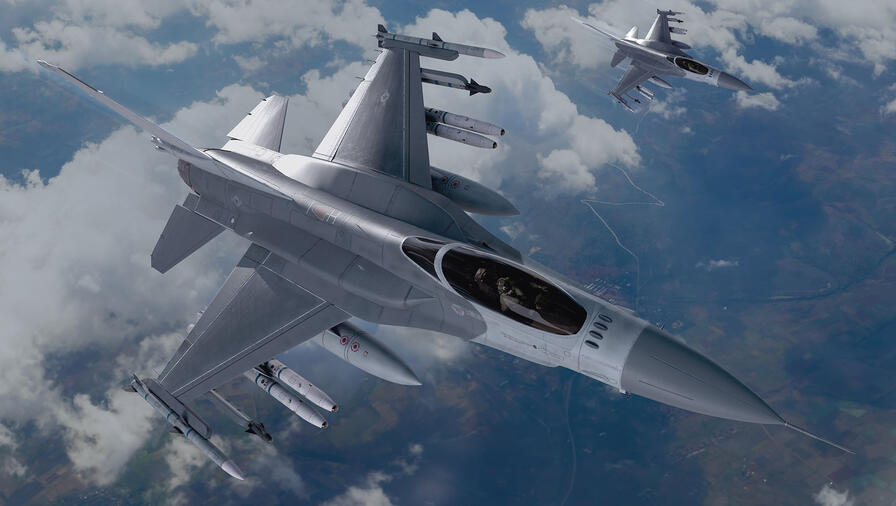 L3Harris Viper Shield Flight in whispy clouds rendering