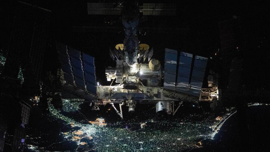 The station pictured above the Nile Delta. Photo Credit: NASA