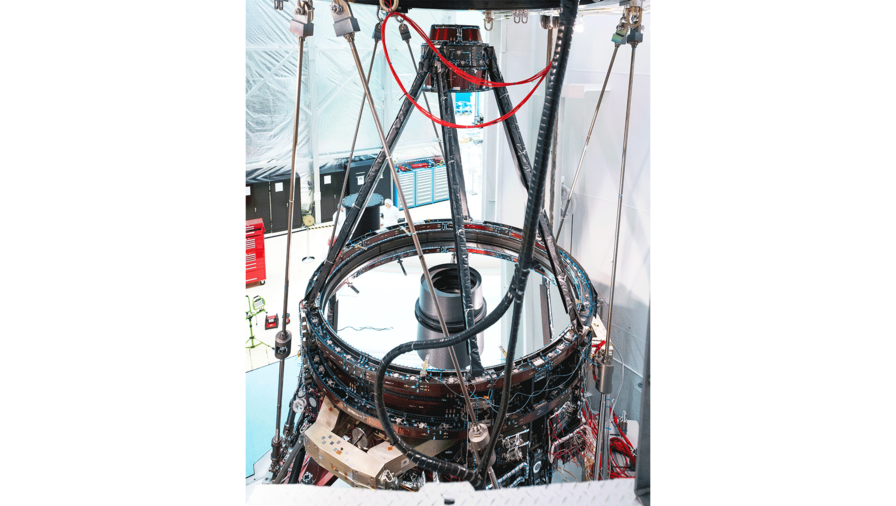 NASA’s Nancy Grace Roman Space Telescope optics system. Credit: NASA/Chris Gunn