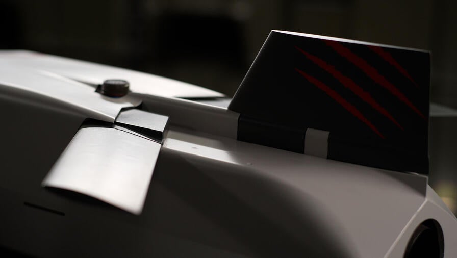 L3Harris Pack of Launched Effects, Red Wolf Render Close-up Fin with Claw Mark graphic