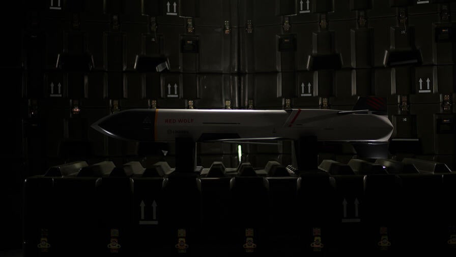 L3Harris Pack of Launched Effects, Red Wolf displayed in shadow