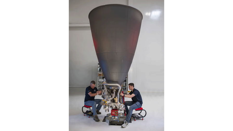 The new L3Harris RL10E-1 rocket engine features a 3D-printed copper thrust chamber built with 98% fewer parts than traditional RL10 engines.