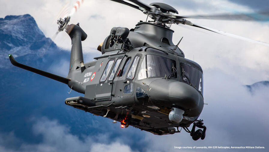 WESCAM MX-15 Mounted on Leonardo HH-139 Helicopter. Aeronautica Militare Italiana.