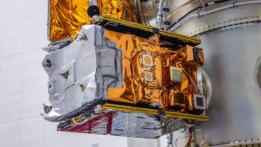 Aerojet Rocketdyne’s specially-engineered propulsion system for the “green” propellant, called AF-M315E